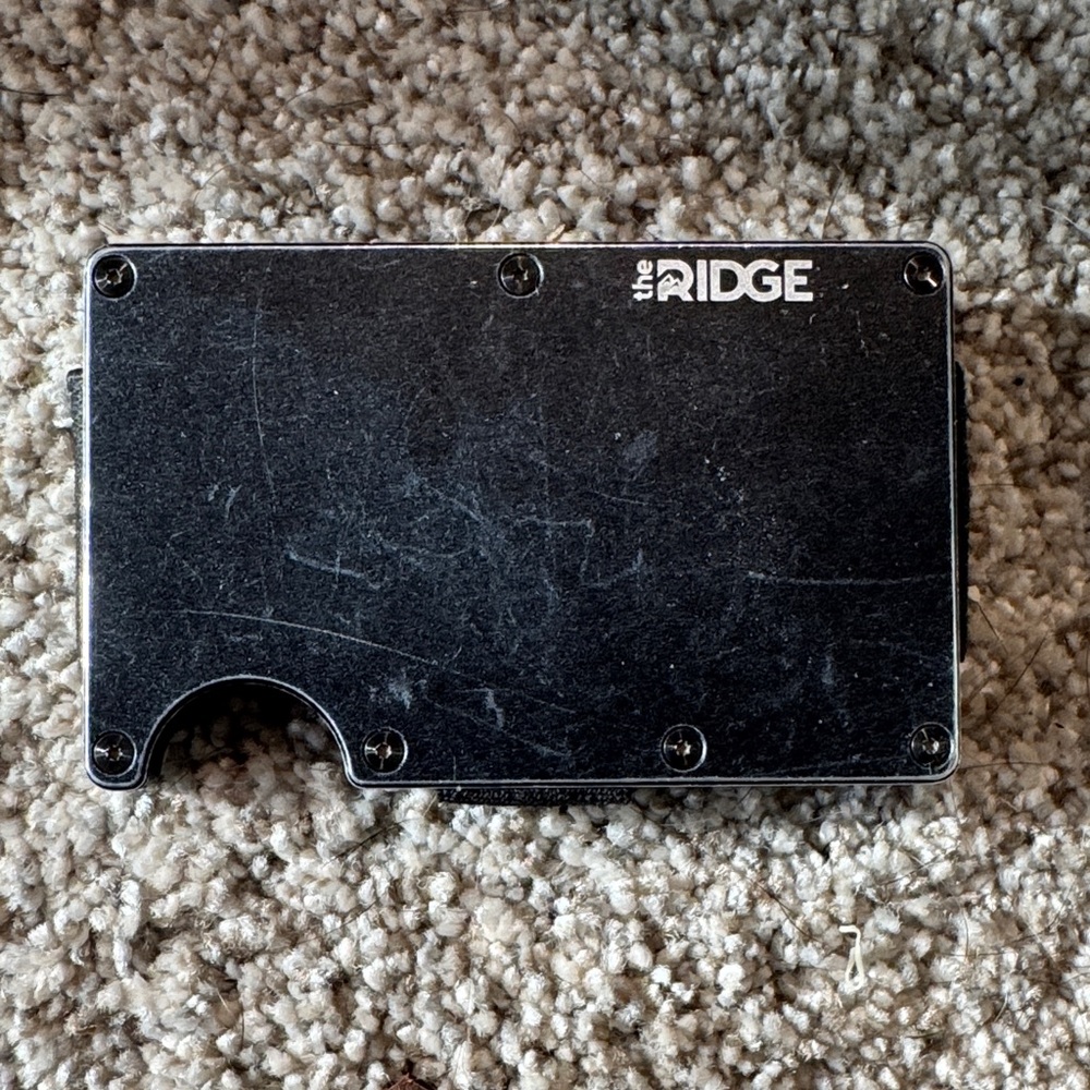 The Ridge Black Metal Wallet